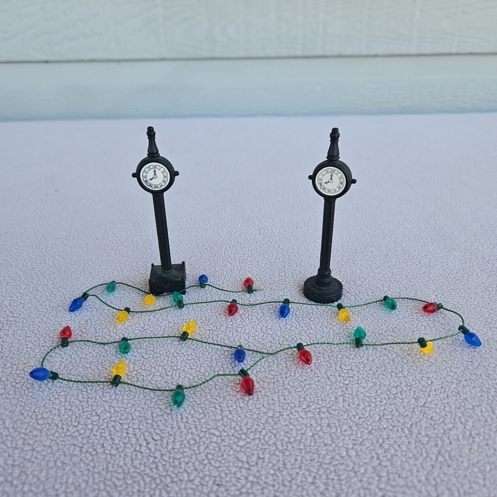 Department 56 Village Christmas Eve Trim Town Clock 55115 51101 Light Garland